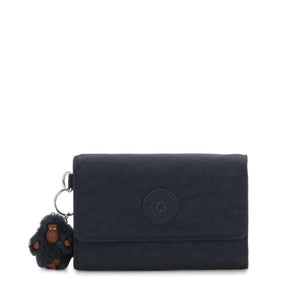 Kipling Pixi Women's Organizer Wallet Internal Compartment Monkey keychain / Color True Blue Tonal