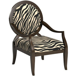 ADF Accent Chair with Leopard Print in Black Finish / Style 2040