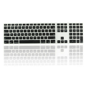 Black Ultra Thin silicone keyboard cover with numeric keypad for Apple iMac