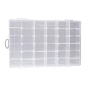 36 Grid Plastic Compartments Jewelry Adjustable Organizer Storage Box Case / Pack 1PCS