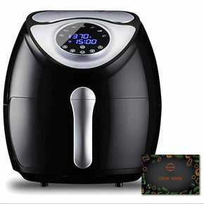 Beam 5.8QT 5.8QT Power Airfryer XL with Air Fryer Cookbooks, 5.8QT, Black