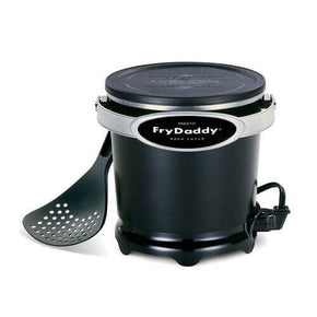 Presto Fry Daddy 4-Cup Electric Countertop Deep Fryer French Fry Maker, Black