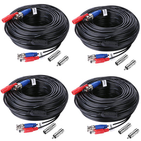 SANNCE 4x 100ft 30m Video Power BNC extend Cable for Security Camera System