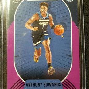 2020-21 Nba Hoops Basketball Anthony Edwards Rc Rookie Purple Mint!!