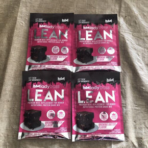 LadyBoss Lean Lady Boss Lean 4 Single Nutritional Meal Replacement Packs BROWNIE