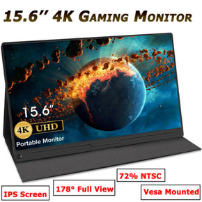 Used 4K Gaming Monitor 15.6" 3840x2160 UHD 60Hz 16:9 IPS HDR PC Computer Monitor