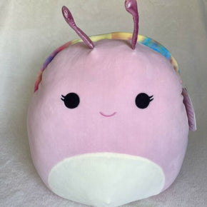 NWT Squishmallow 16” Silvina The Pink Snail Exclusive Tie Dye Plush KellyToy