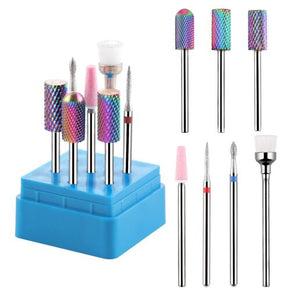 7 Pcs Carbide Nail Drill Bits Set Electric File Manicure Pedicure Nail Art Tools