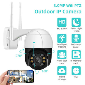 Waterproof Outdoor WiFi PTZ Security 1080P HD IP CCTV IR Camera Night Vision LED