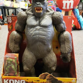 Giant KING KONG 2016 Lanard Skull Island 18” Gorilla Poseable Figure Toy w/ Man