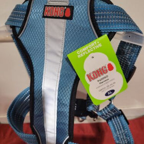 New Kong XL Dog Harness Padded Blue Comfortable Reflective Durable 29-44" Girth