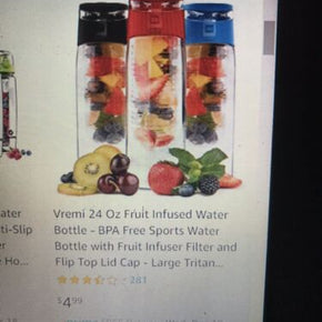 Vremi 24oz Fruit Infused Water Bottle - BPA Free