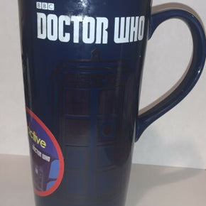 Dr. Who Tardis BBC Heat Reactive 20oz Ceramic Travel Coffee Mug W/ Lid NEW TAGS