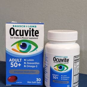 Bausch + Lomb "Ocuvite Adult 50+" Eye Health Supplement (30 Mini Soft-gels)