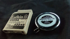 Vintage Lufkin Architects Thinline 5 Ft. W605A  1/4" & 1/8" Scale Tape Measure