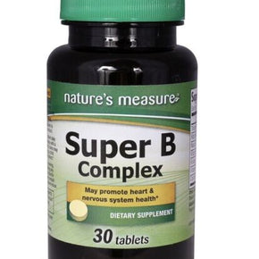 Lot Of 3 Nature's Measure Super B Complex With Folic Acid Plus Vitamin C