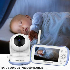 DBPOWER Baby Monitor w/ 4.3" Split Screen Sound Activated Video Record US Seller