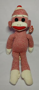 Socks The Sock Monkey Ty Beanie Buddy Pink Knit 16" 2011