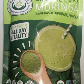 Pure Moringa Powder+NO caffeine Kuli Kuli.+ 1 teaspoon all day energy. Exp 04/25