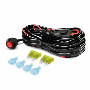 Nilight 2PCS 36W Triple Row Spot LED Light Bar Off-Road Fog Lights + Wiring Kit / Color 16AWG wiring harness kit