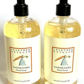 CRABTREE & EVELYN GARDERNERS Hand Soap 2 Bottles with Pump 500ml/16.9oz ea - NEW