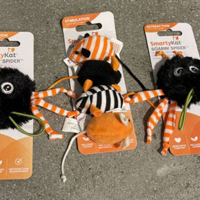 NEW  SmartyKat Halloween Catnip Plush Cat Toys Mice and Soarin' Spider Lot 3pks