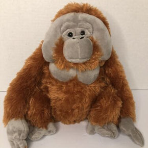 Wild Republic Orangutan Stuffed Animal Plush Toy Cuddlekin Male monkey Realistic