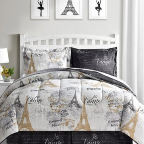 Paris Gold 8-Pc. Reversible Comforter Sets (Choose Size) / Size King