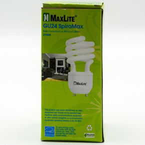 Maxlite SpiraMax Compact Flourescent Replacement Light Bulb 18 Watt 2 Prong GU24