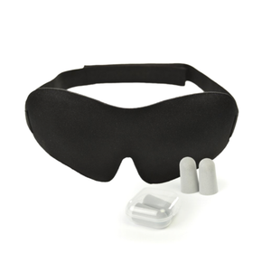 Luxury Sleep Mask with Ear Plugs Light Blocking Eye Mask Contoured Insomnia Aid