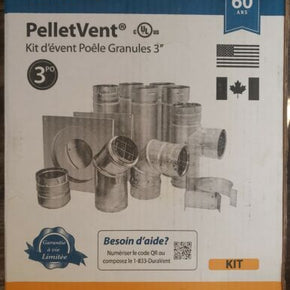 DuraVent AC-3000 PelletVent Kit 3" Pellet Stove Venting Kit 3PVL-KHA