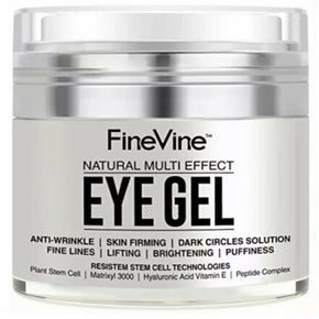 Anti Aging Eye Gel Made in USA for Dark Circles Puffiness, Wrinkles, Bags No Box