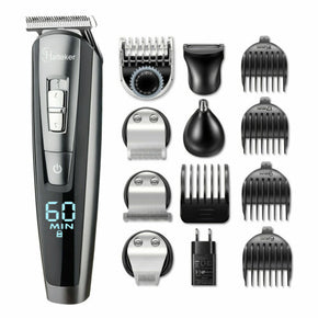 HATTEKER Beard Trimmer Kit Cordless Mustache Hair Groomer Kit Precision USB 5in1