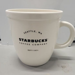 HUGE STARBUCKS GIANT ABBEY CLASSIC CERAMIC COFFEE MUG 138 OZ. 2016 PROMOTIONAL