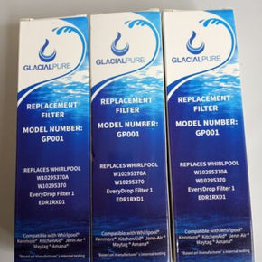 Glacial Pure Refrigerator Replacement Filter GP001 Filters 1 Lot of 3