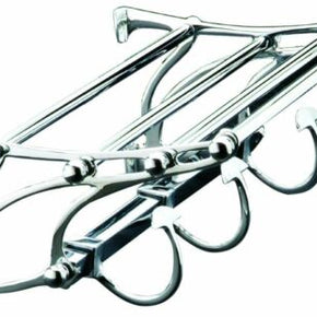 Paris Hotel Towel Rack Shelf with Hooks in Chrome 20" Overall