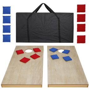 4x2' Unfinished Wood Bean Bag Toss Cornhole Board Game Set with Carry Bag