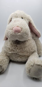 18" Gund Big Belle Bunny Light Gray Pink Nose Sitting Stuffed Animal Toy Plush