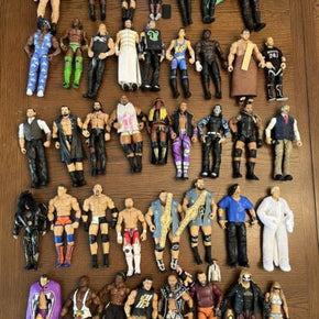 Huge WWE Mattel Elite Wrestling Figure Lot Flashback Legends  AEW WWF