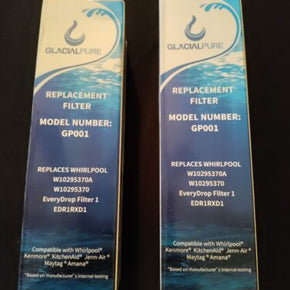 2 Glacial Pure Refrigerator Replacement Water Filter GP001