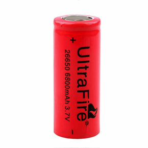 UltraFire 26650 Battery 3.7V Li-ion Rechargeable Cell Batteries For Flashlight / Size 1* 26650 Battery