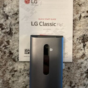 LG Classic Flip 4G LTE Flip Phone Black 8GB Locked to Tracfone. Sim Incl.