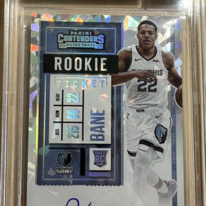 BGS 9/10 2020-21 PANINI CONTENDERS DESMOND BANE CRACKED ICE AUTO 22/25 JSY # 1/1