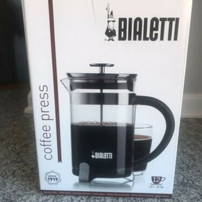 New Bialetti Coffee French Press ,Tea ,Coffee Brew , Silver 1.5 L .51 oz. 12Cups