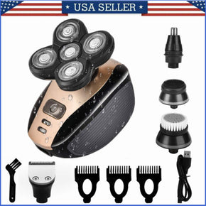 5 IN 1 Electric Shaver Freedom Grooming Kit for Men Bald Head Rechargeable Razor