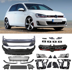 For 2015-2017 Volkswagen VW Golf MK7 Front Bumper Cover Kit GTI Style Unpainted