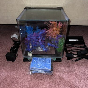 3 Gallon Glass Glo Fish Tank Bundle W Everything You Need