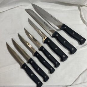 Set Of 7 J.A.HENCKELS EVER SHARP PRO Knives Serrated steak 12” 10” 9”