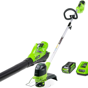 Greenworks G-MAX 40V Cordless String Trimmer and Leaf Blower Combo Pack, 2.0Ah