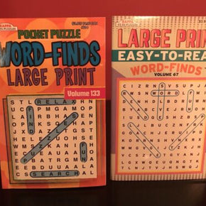 NEW Large Print Word Search Find Puzzle Books Set of 2 Paperback by Kappa